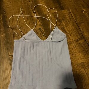Full Tilt Baby Blue Ribbed Spaghetti Strap Cami
